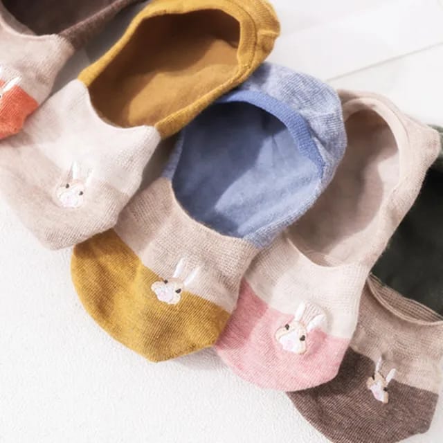 Rabbit Girls Ankle Socks Stripe Animal Cheap Socks